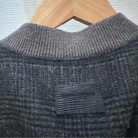 Dolce & Gabbana gray brown wool bomber jacket 54 - Picture 7 of 11